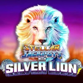 Stellar Jackpots with Silver Lion logo by Lightning Box Game at SlotsGem CasinoStellar Jackpots with Silver Lion